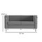 Flash Furniture Gray LeatherSoft Loveseat with Double Bar Frame ZB-REGAL-810-2-LS-GY-GG - alternate 7